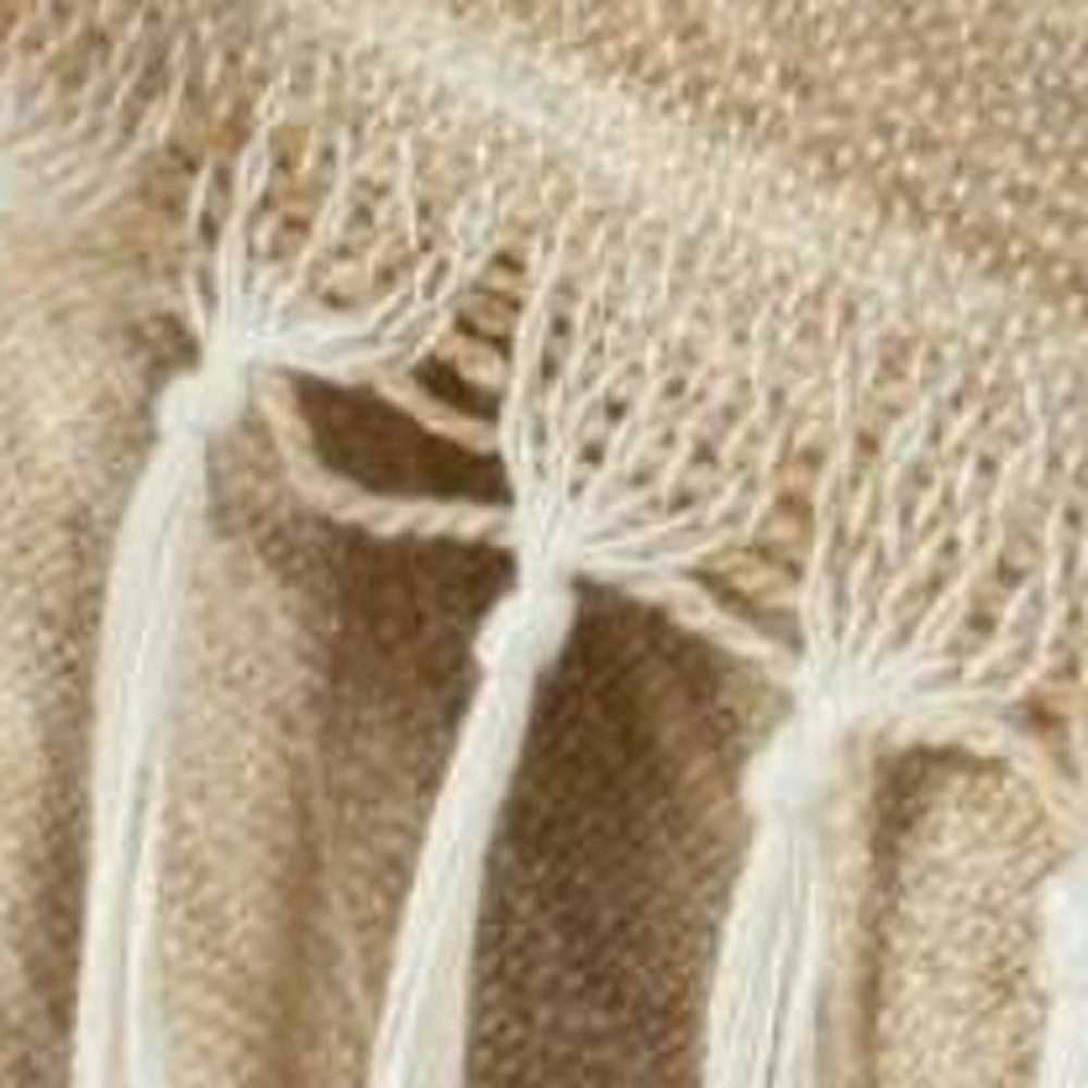 Beige Woven 100% Poly Pet Throw Blanket-3