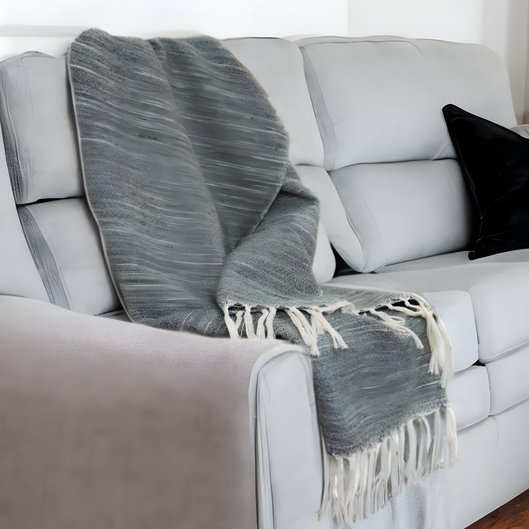 Black Woven 100% Poly Pet Throw Blanket-1