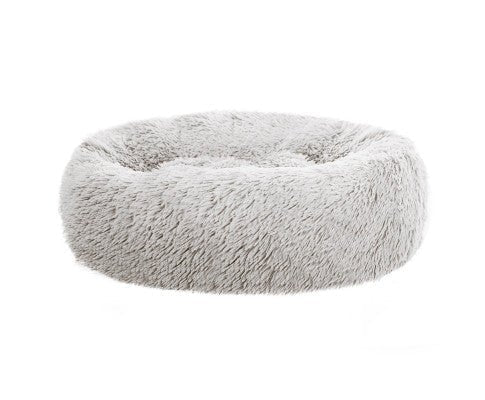Soothing Calming Donut Pet Bed in White-3