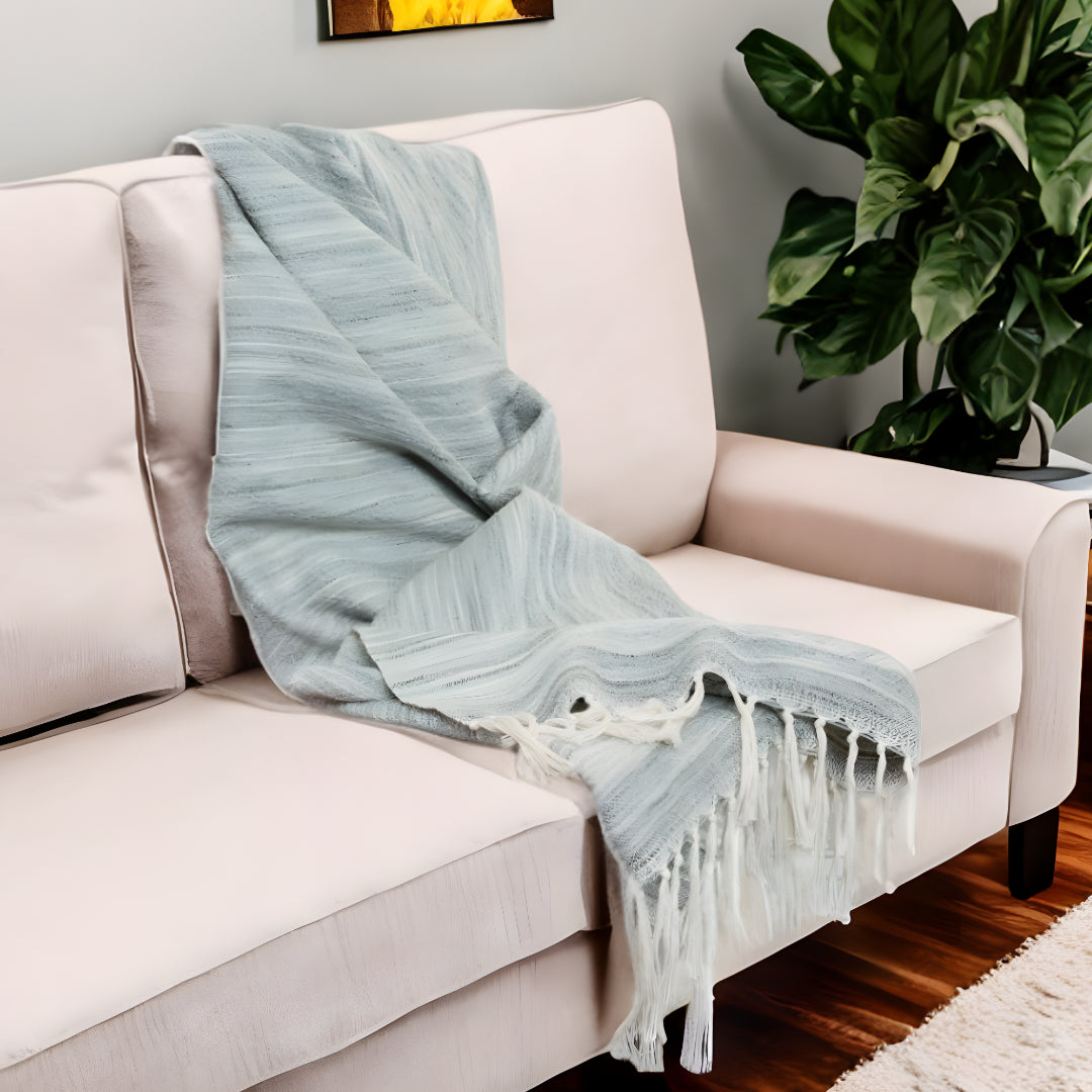Gray Woven 100% Poly Pet Throw Blanket-1
